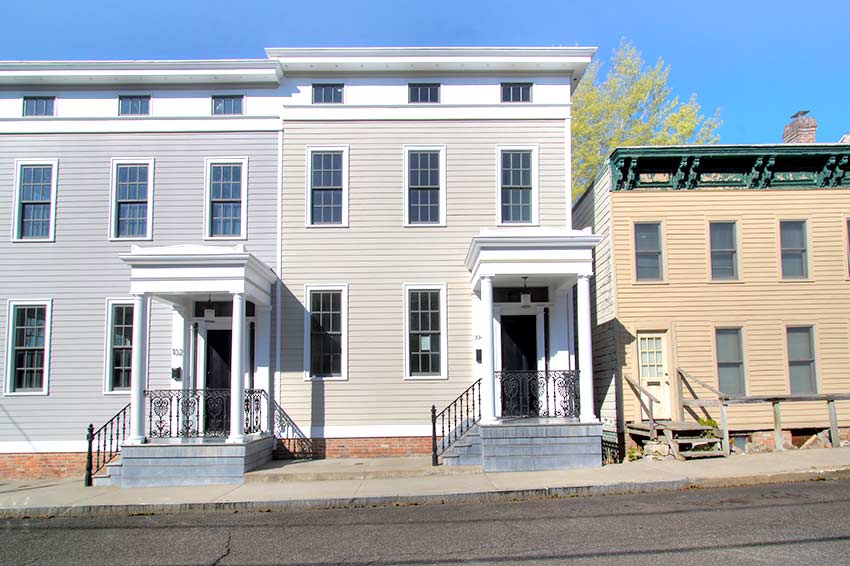 Street view of historic home at 104 Union Street in Hudson, New York