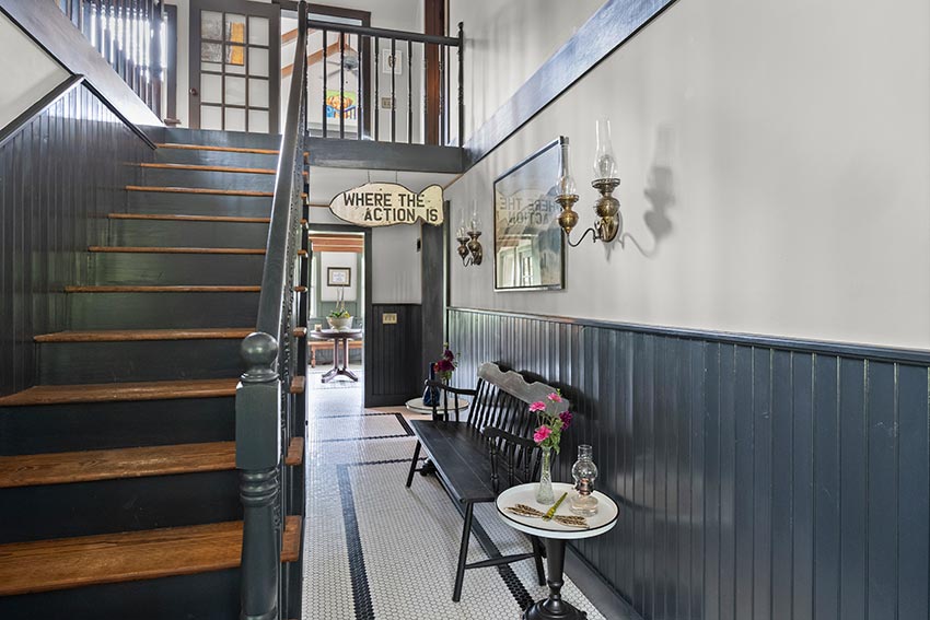 The main entrance hall leads into a stunning open living space