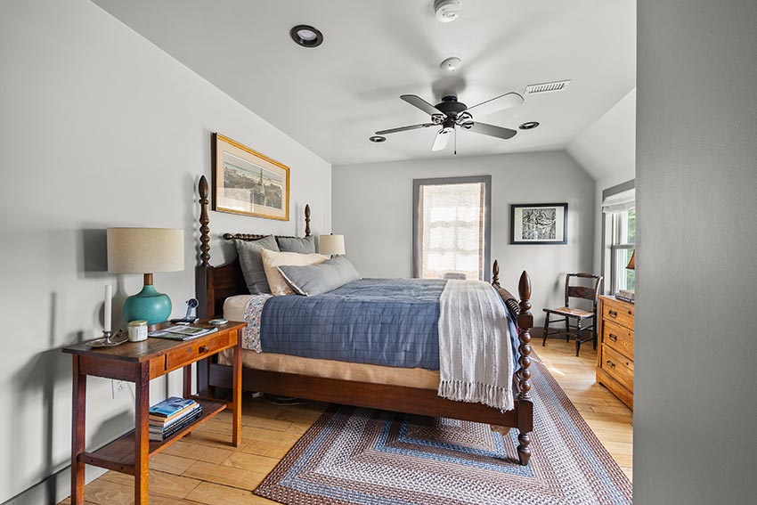 One of three spacious upstairs bedroom with bathroom