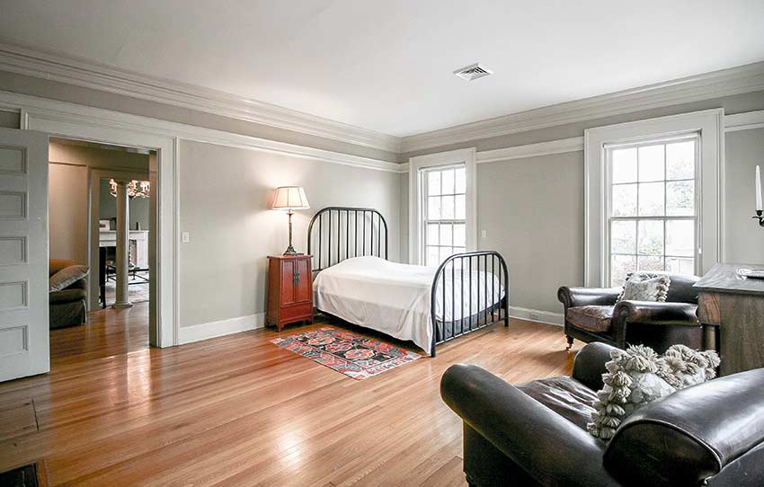 Bedroom with hardwood floor