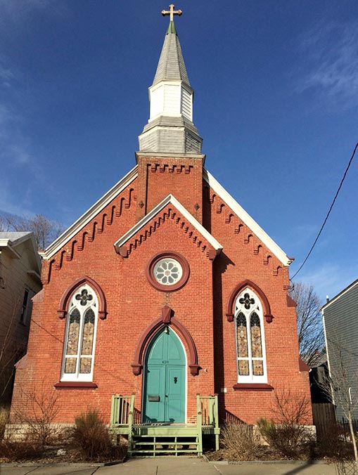 Street view of 428 State Street's converted church building