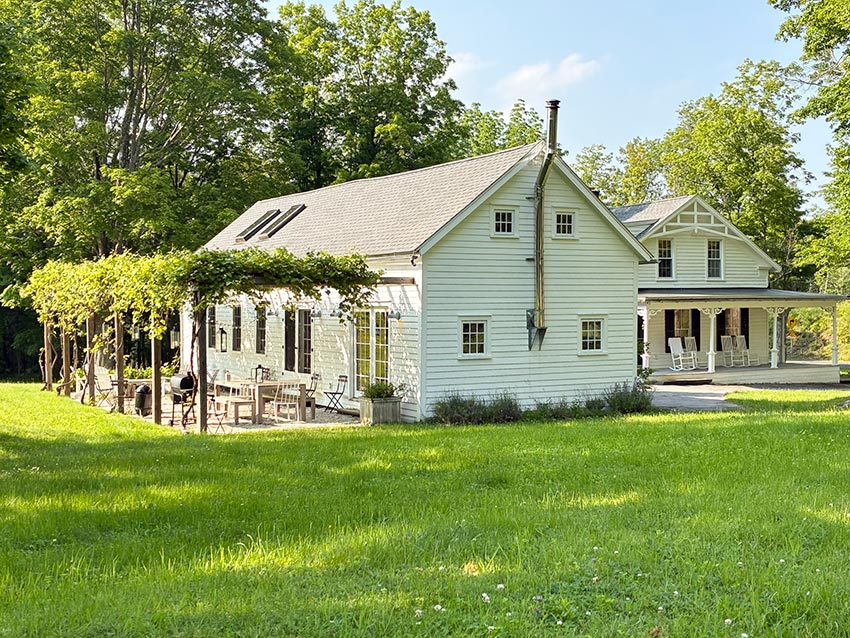An 1850 Historic farmhouse rear view